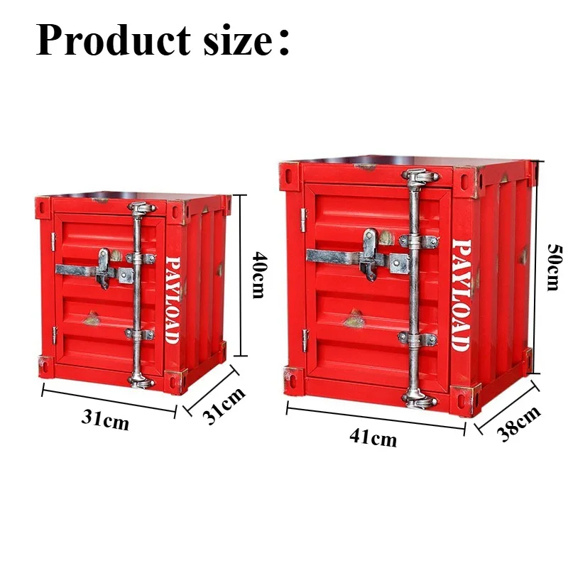 Design Nightstands Portable Luxury Industrial Style Container Cabinet Iron Art Aesthetic Living Room Creative Ornaments