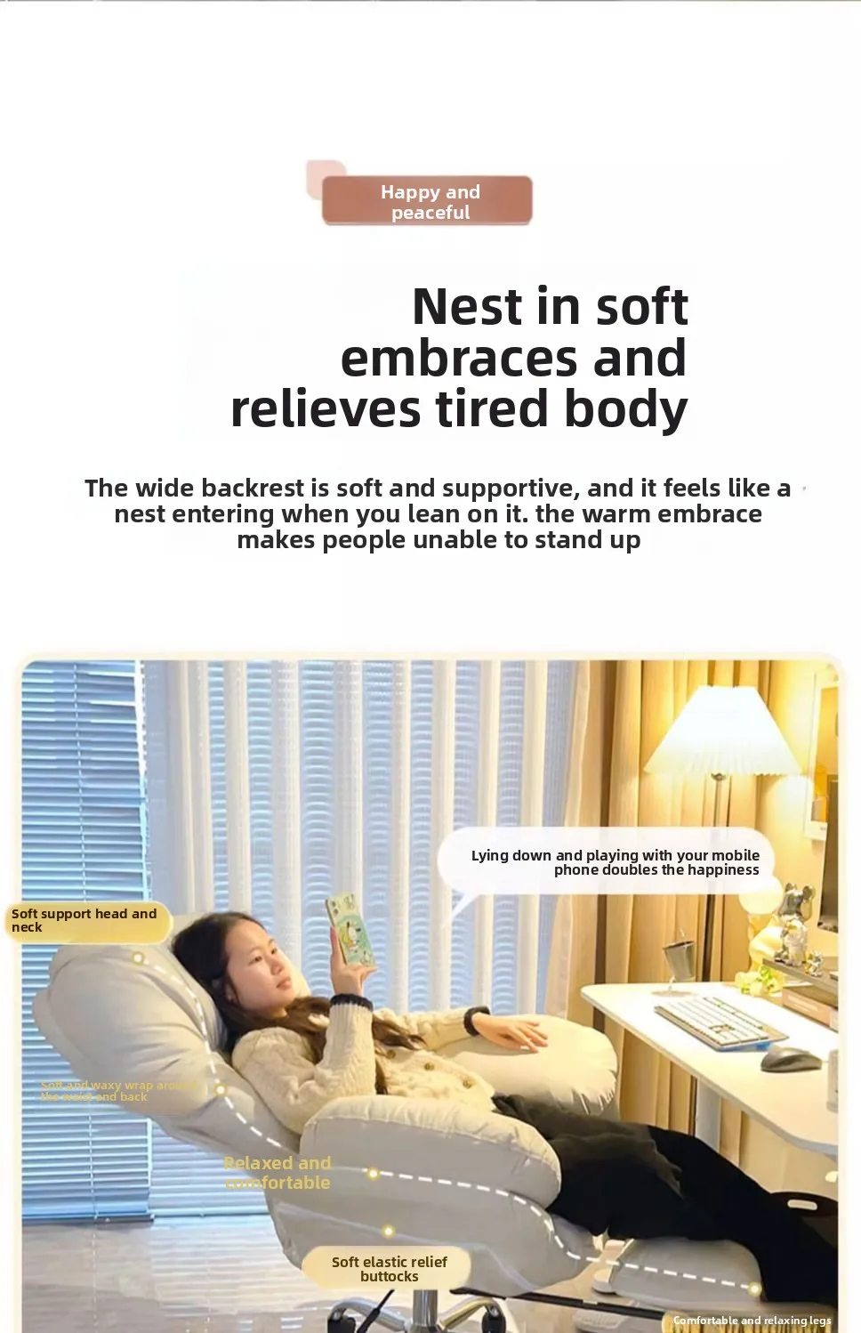 Restaurant Furniture Computer Chair Lazy Sofa, Chair Home Comfortable, Sedentary Study Backrest Bedroom Office Chair Living Room