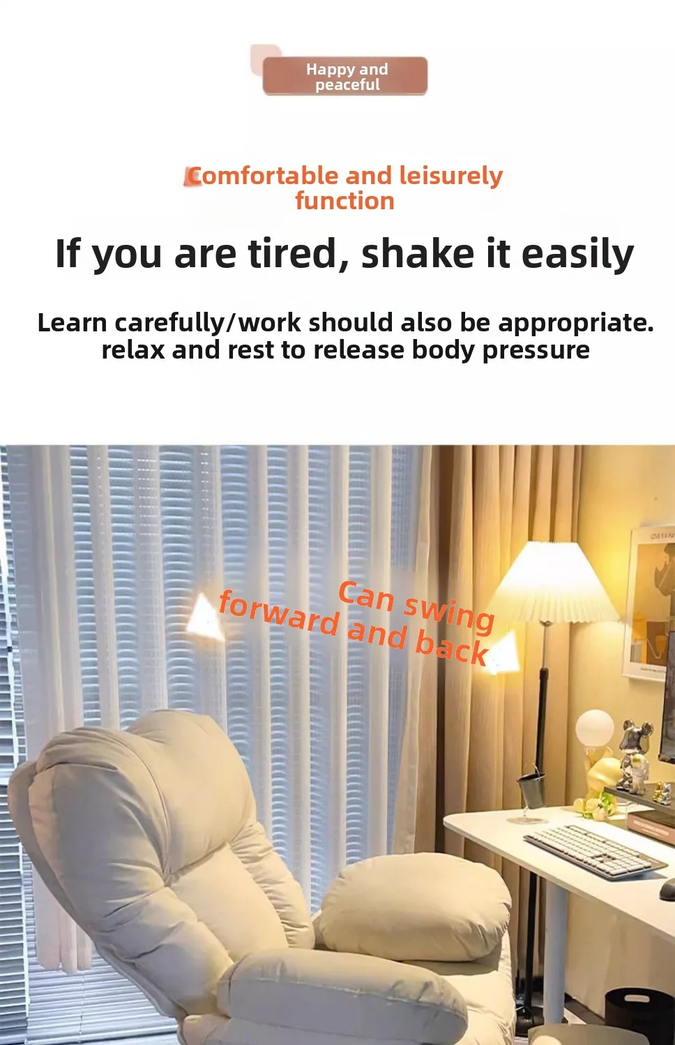 Restaurant Furniture Computer Chair Lazy Sofa, Chair Home Comfortable, Sedentary Study Backrest Bedroom Office Chair Living Room
