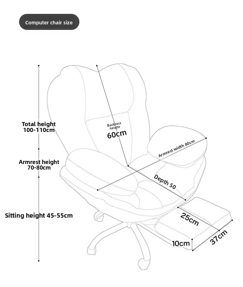 Restaurant Furniture Computer Chair Lazy Sofa, Chair Home Comfortable, Sedentary Study Backrest Bedroom Office Chair Living Room