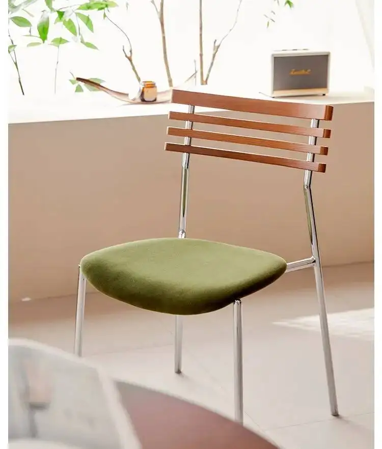 Italian Style Living Room Chair Restaurant Dining Chair Light Luxury Home Bedroom Backrest Stools Study Room Leisure Chairs
