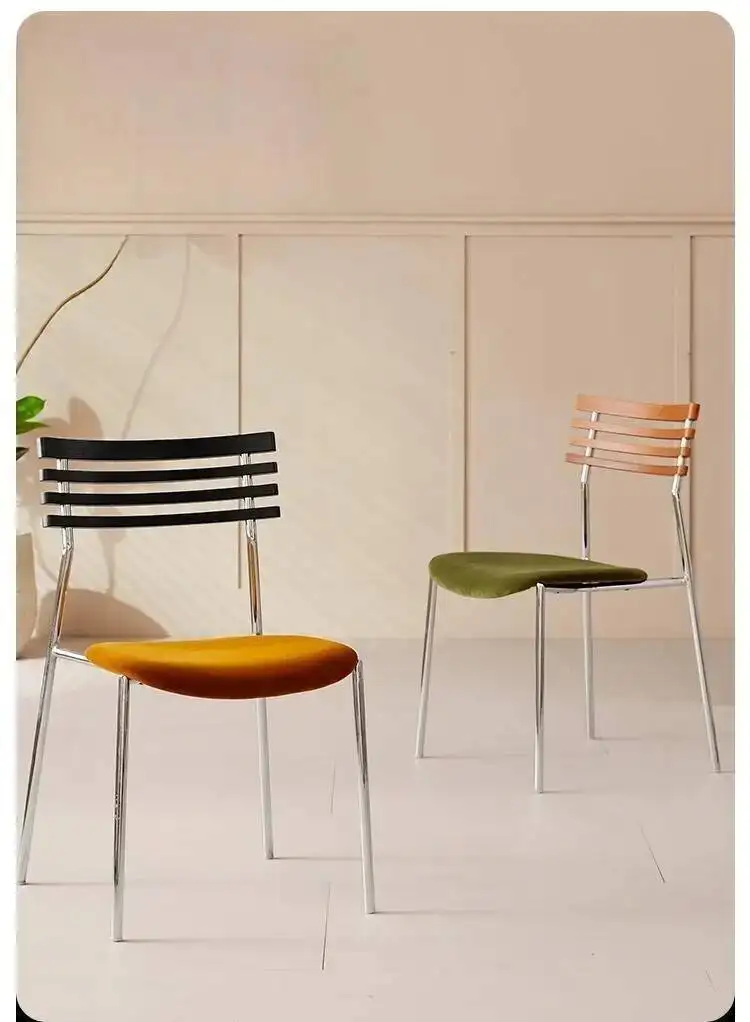 Italian Style Living Room Chair Restaurant Dining Chair Light Luxury Home Bedroom Backrest Stools Study Room Leisure Chairs