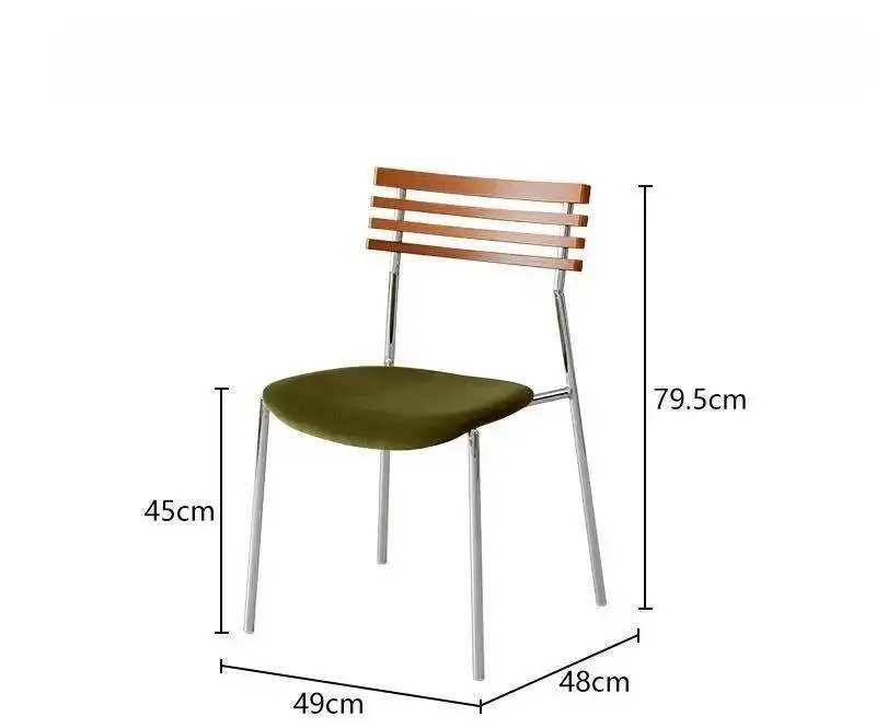 Italian Style Living Room Chair Restaurant Dining Chair Light Luxury Home Bedroom Backrest Stools Study Room Leisure Chairs