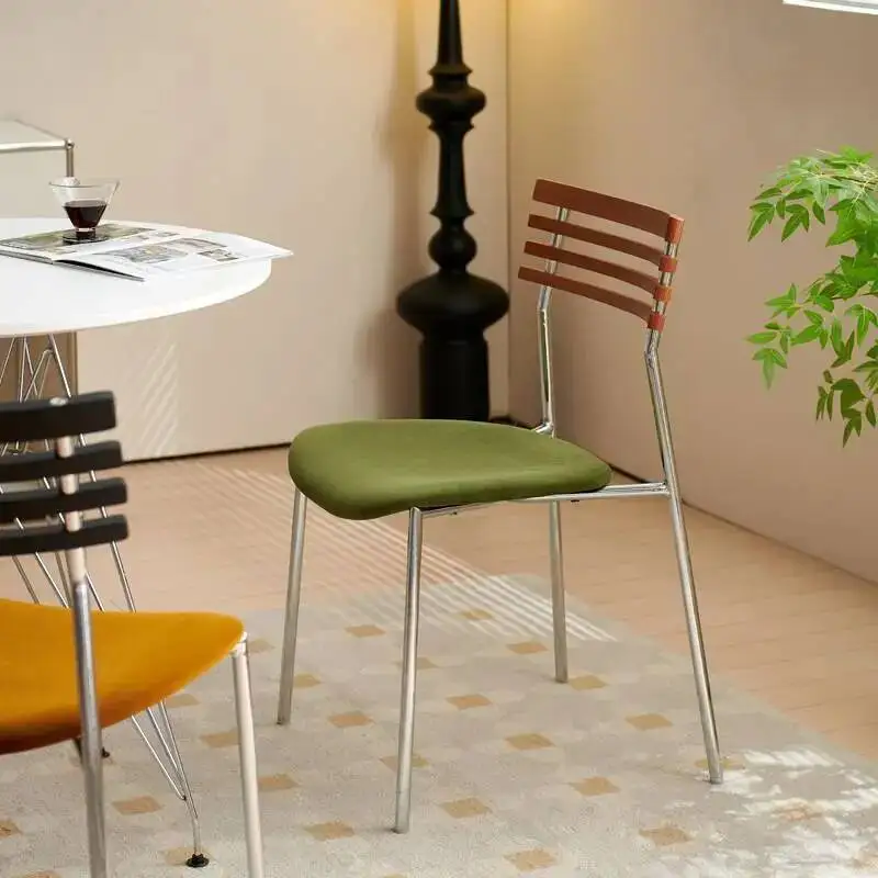 Italian Style Living Room Chair Restaurant Dining Chair Light Luxury Home Bedroom Backrest Stools Study Room Leisure Chairs