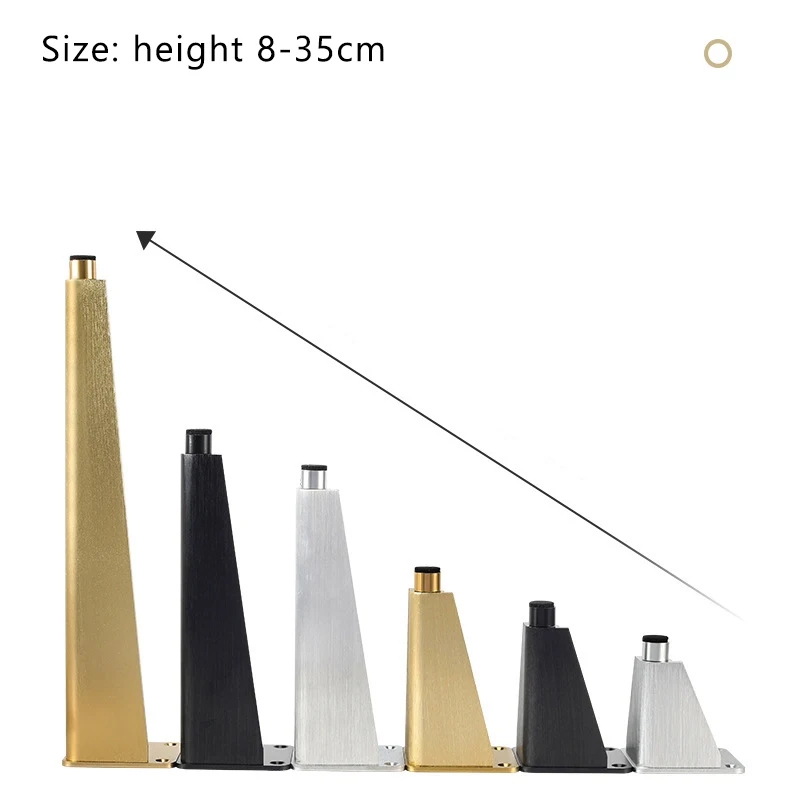 Aluminum Alloy Furniture Hardware Legs Adjustable Anti-rust Bathroom Cabinet Feet Sofa Coffee Table TV Cabinet Support Feet