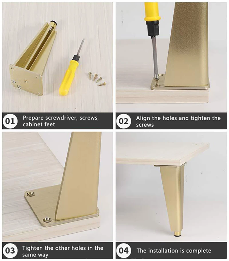 Aluminum Alloy Furniture Hardware Legs Adjustable Anti-rust Bathroom Cabinet Feet Sofa Coffee Table TV Cabinet Support Feet