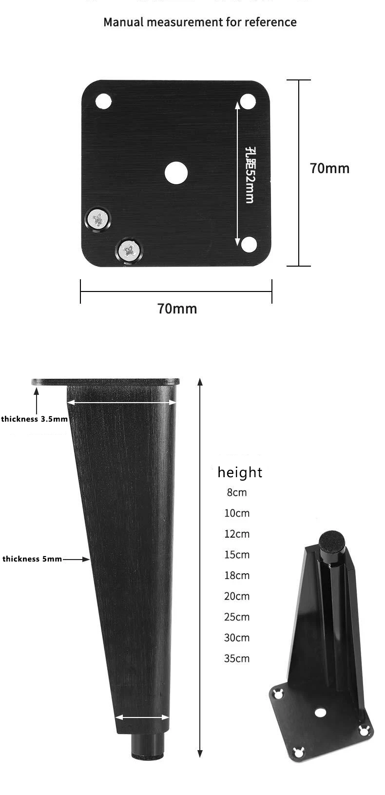 Aluminum Alloy Furniture Hardware Legs Adjustable Anti-rust Bathroom Cabinet Feet Sofa Coffee Table TV Cabinet Support Feet