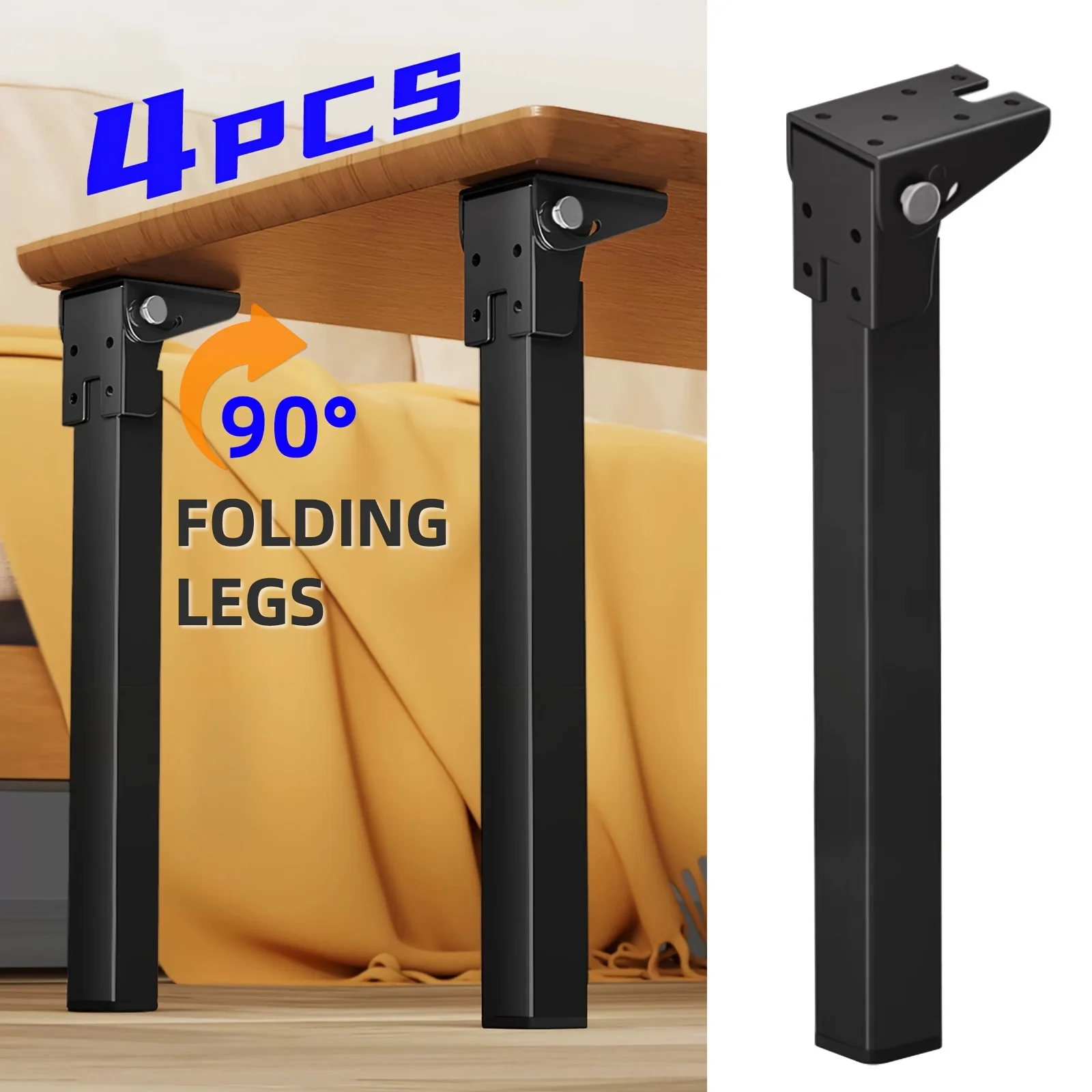 4pcs Size selectable Heavy Duty Metal Folding Table Legs - Versatile Replacement for Laptop, Coffee & Camping Tables