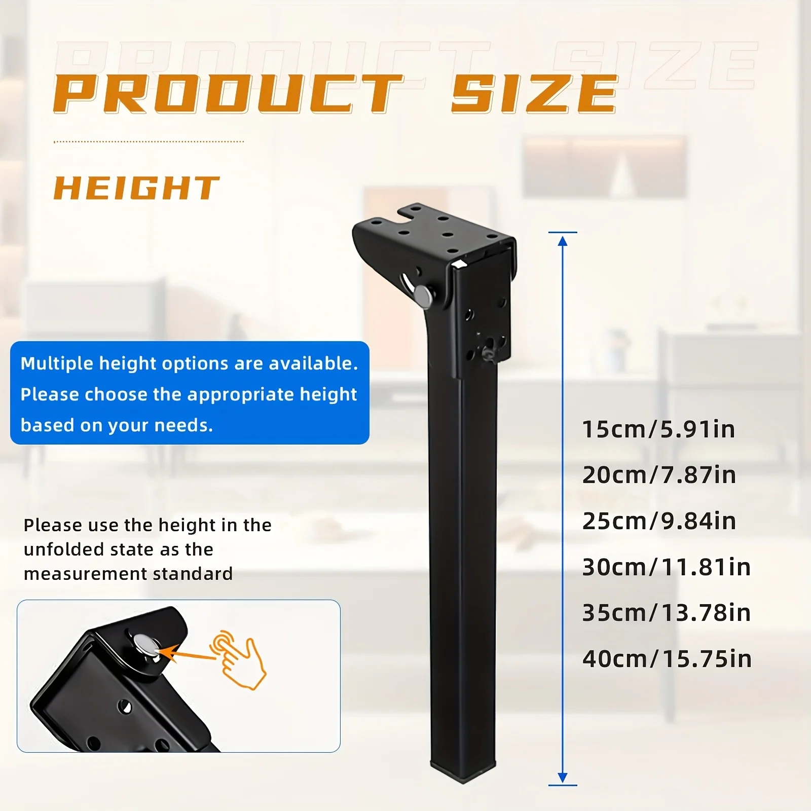 4pcs Size selectable Heavy Duty Metal Folding Table Legs - Versatile Replacement for Laptop, Coffee & Camping Tables