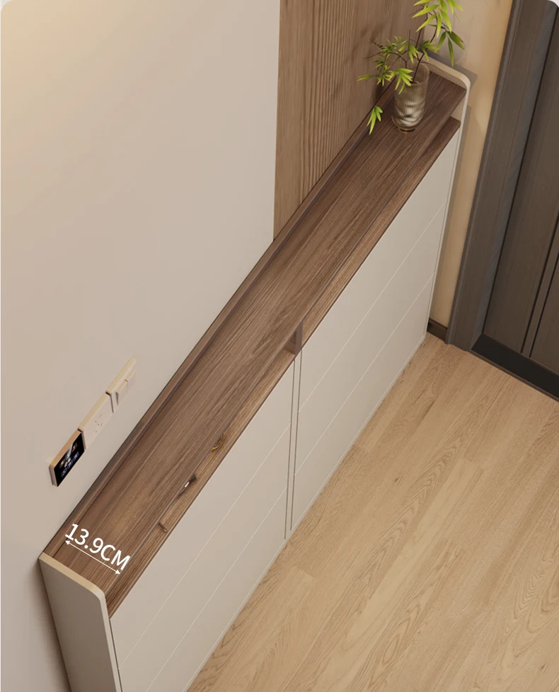 Narrow Vertical Shoe Rack Ultra Thin Luxury Entrance Hall Cabinet Modern White Armadi Da Soggiorno Multifunction Furniture