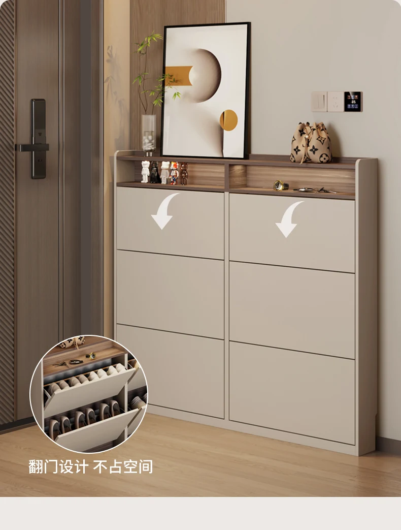 Narrow Vertical Shoe Rack Ultra Thin Luxury Entrance Hall Cabinet Modern White Armadi Da Soggiorno Multifunction Furniture