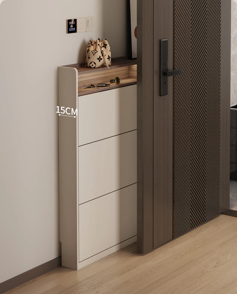 Narrow Vertical Shoe Rack Ultra Thin Luxury Entrance Hall Cabinet Modern White Armadi Da Soggiorno Multifunction Furniture