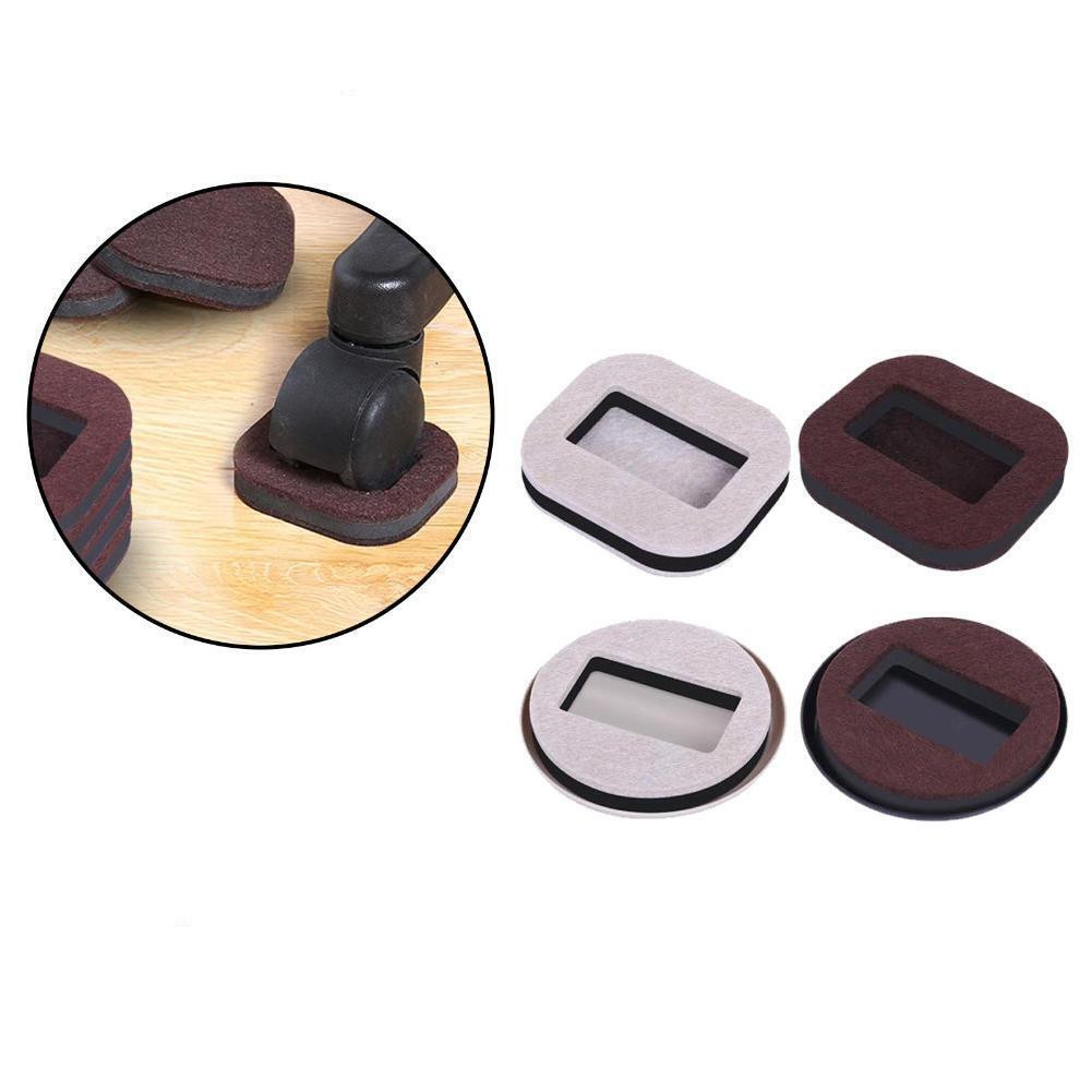 5pcs Office Chair Wheel Stopper Furniture Parts Caster Cup Prevents Scratches Wood Floor Carpet for Roller Feet Anti-slip Mat