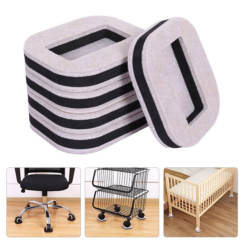 5pcs Office Chair Wheel Stopper Furniture Parts Caster Cup Prevents Scratches Wood Floor Carpet for Roller Feet Anti-slip Mat