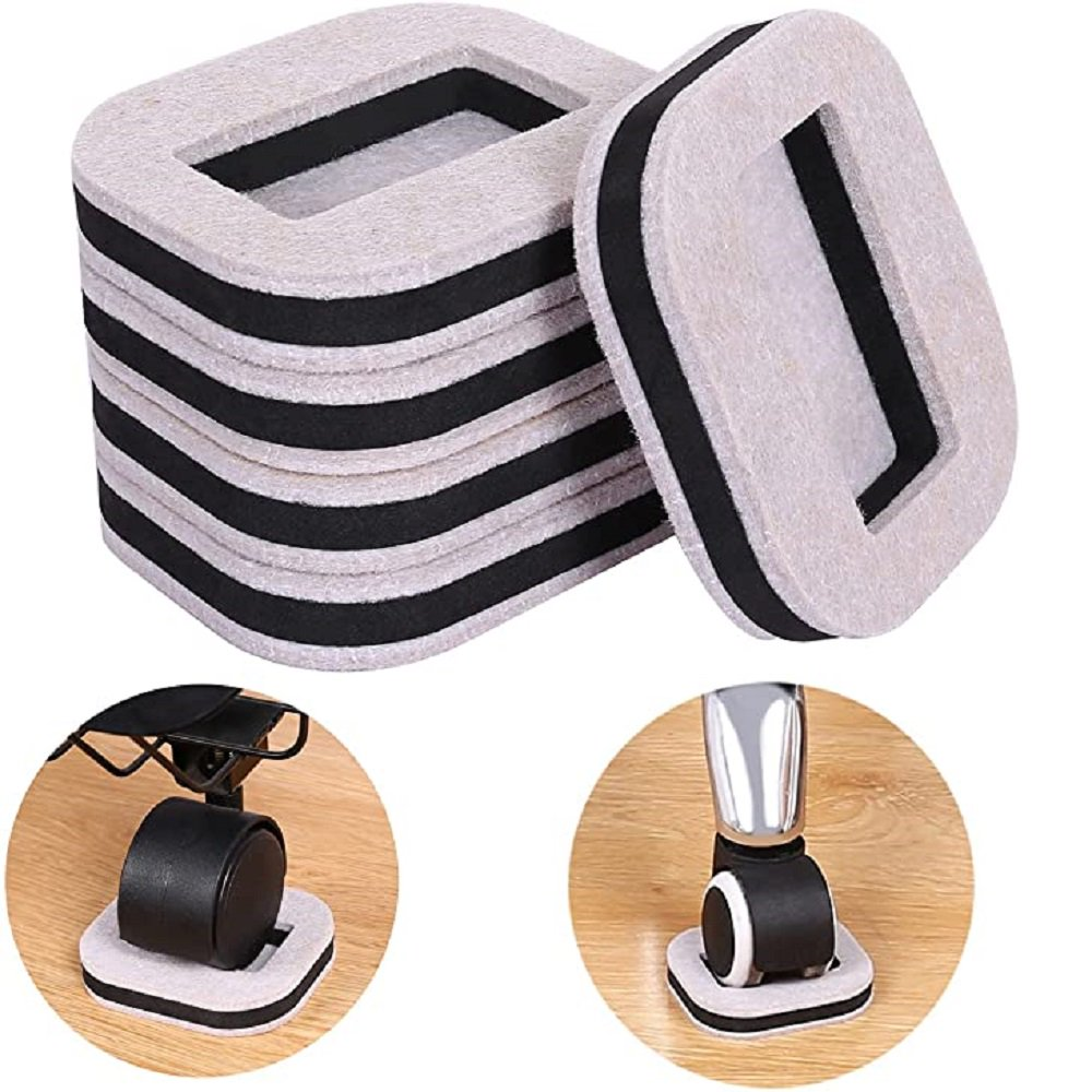 5pcs Office Chair Wheel Stopper Furniture Parts Caster Cup Prevents Scratches Wood Floor Carpet for Roller Feet Anti-slip Mat
