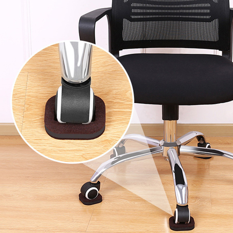 5pcs Office Chair Wheel Stopper Furniture Parts Caster Cup Prevents Scratches Wood Floor Carpet for Roller Feet Anti-slip Mat