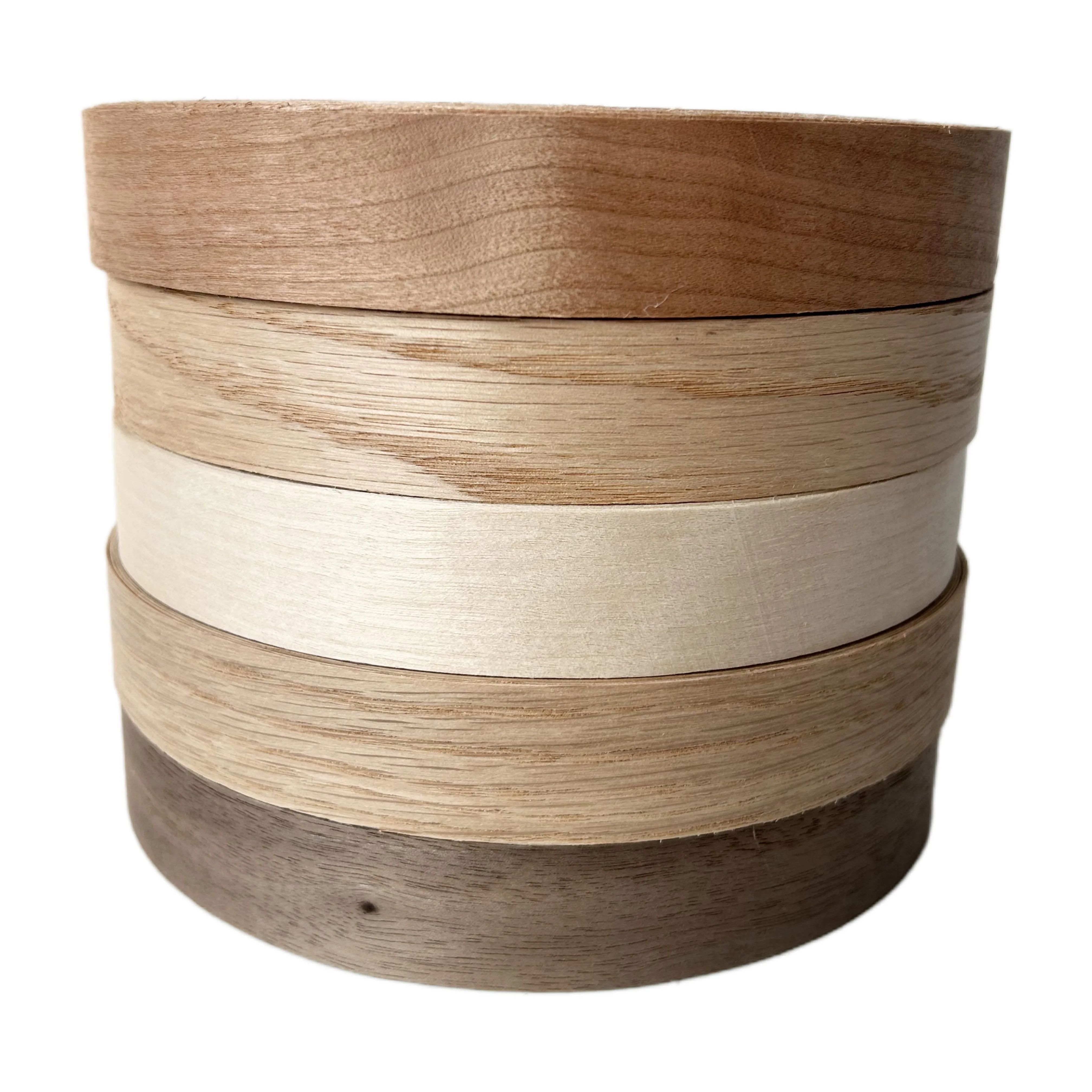Non-preglued Oak/Walnut/Birch/Cherry Edge Banding, Real Wood Veneer Edging, Natural Veneer Strips for Plywood and Furniture