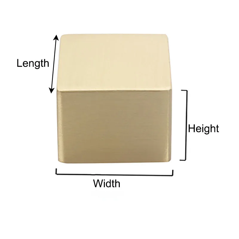1 piece Brass Cabinet Leg Cover Square Furniture Leg Cup Table Sofa Foot Protector Gold Chair Tube