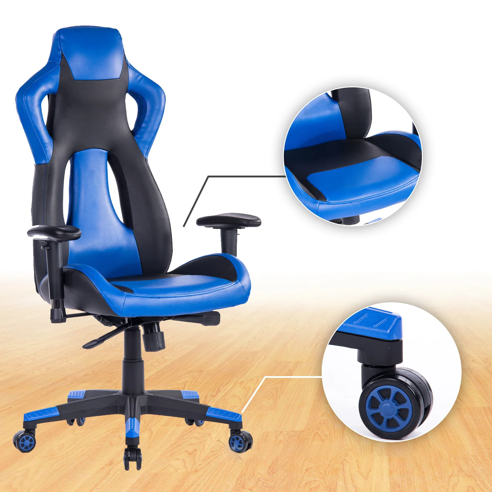 With Screw 2 Pieces Fittings Office Chair Arm Covers Cushions Pad Comfort Armrest Arm Replacement Armrest Pads for Gaming Chair