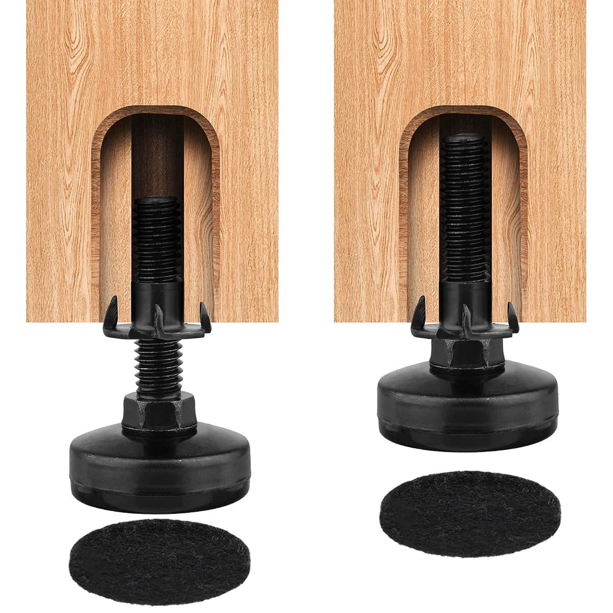 4 Pack Furniture Levelers Heavy Duty Furniture Leveling Feet Adjustable Furniture Legs for Cabinets Tables Chairs Sofa Raiser