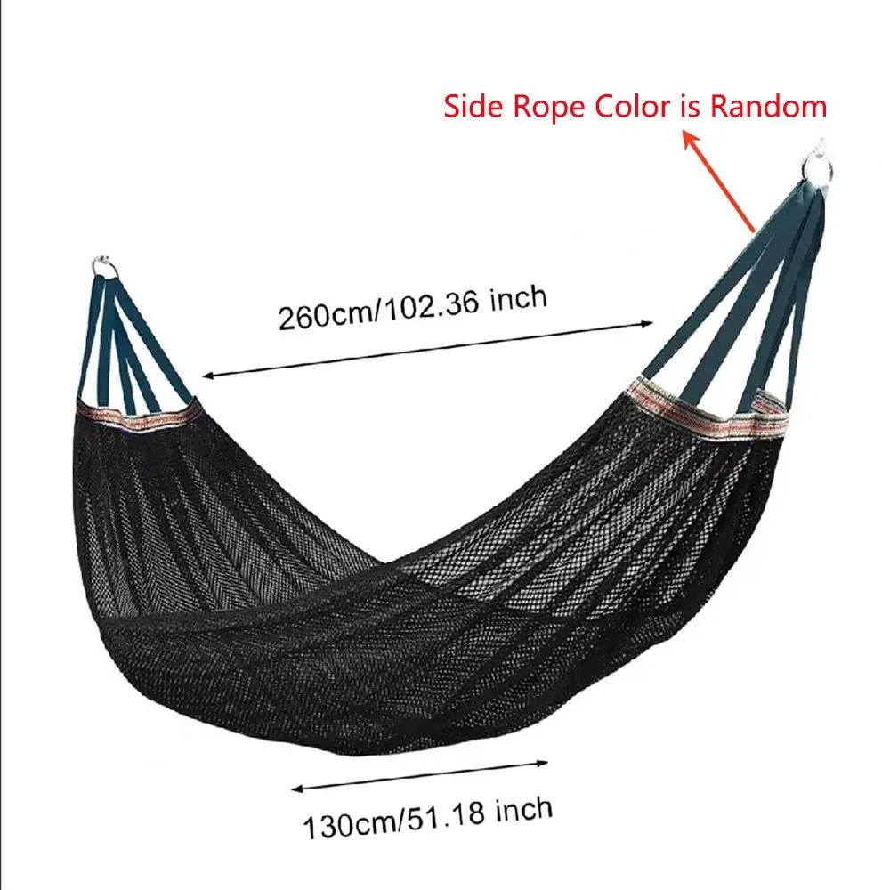 Portable Mesh Hammock Breathable Cooling Ice Silk Hanging Bed Large Load-bearing Anti-rollover Outdoor Camping Swing Balcony