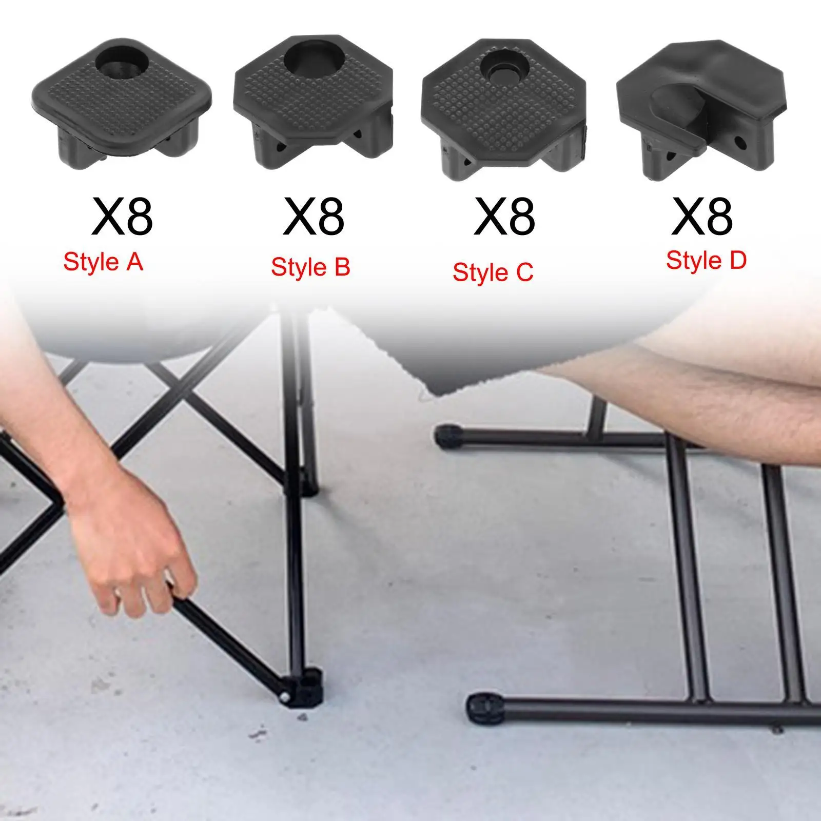 8Pcs Camping Chair Connectors Folding Chair Repair Accessories Replace Parts Camping Chair Attachment for Fishing Lawn Garden