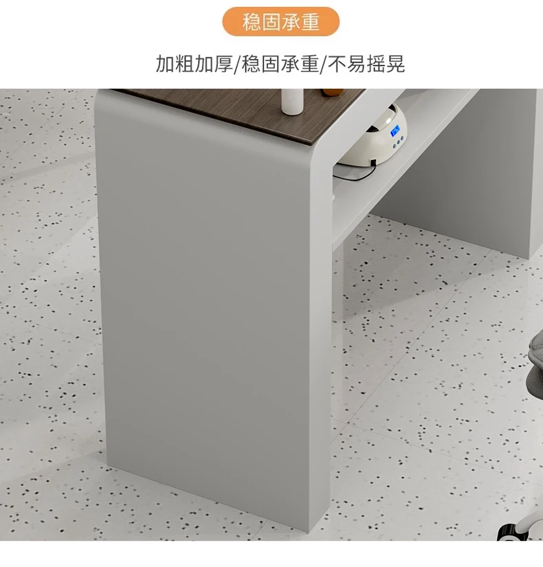 Profesional Modern Nail Desk With Light Luxury Trendy Elegant Nail Table Italian Premium Table De Manucure Salon Furniture