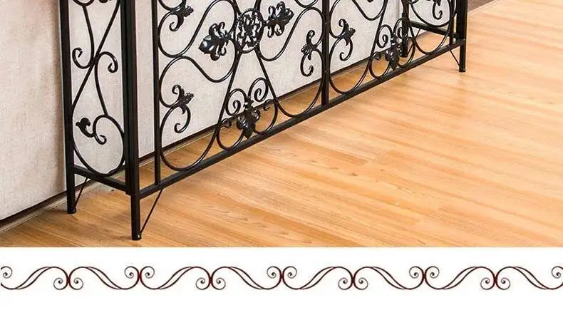 Console Decoration European Tables Wrought Desk Iron Modern Living Room Furniture Entrance Console Home Corridor Wall Shelf Z