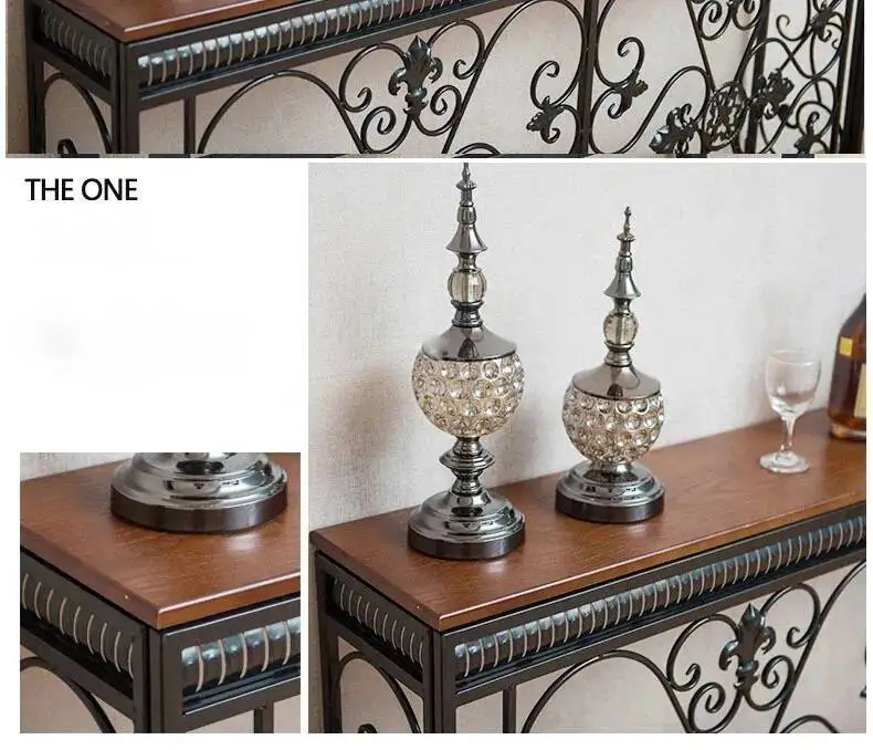 Console Decoration European Tables Wrought Desk Iron Modern Living Room Furniture Entrance Console Home Corridor Wall Shelf Z