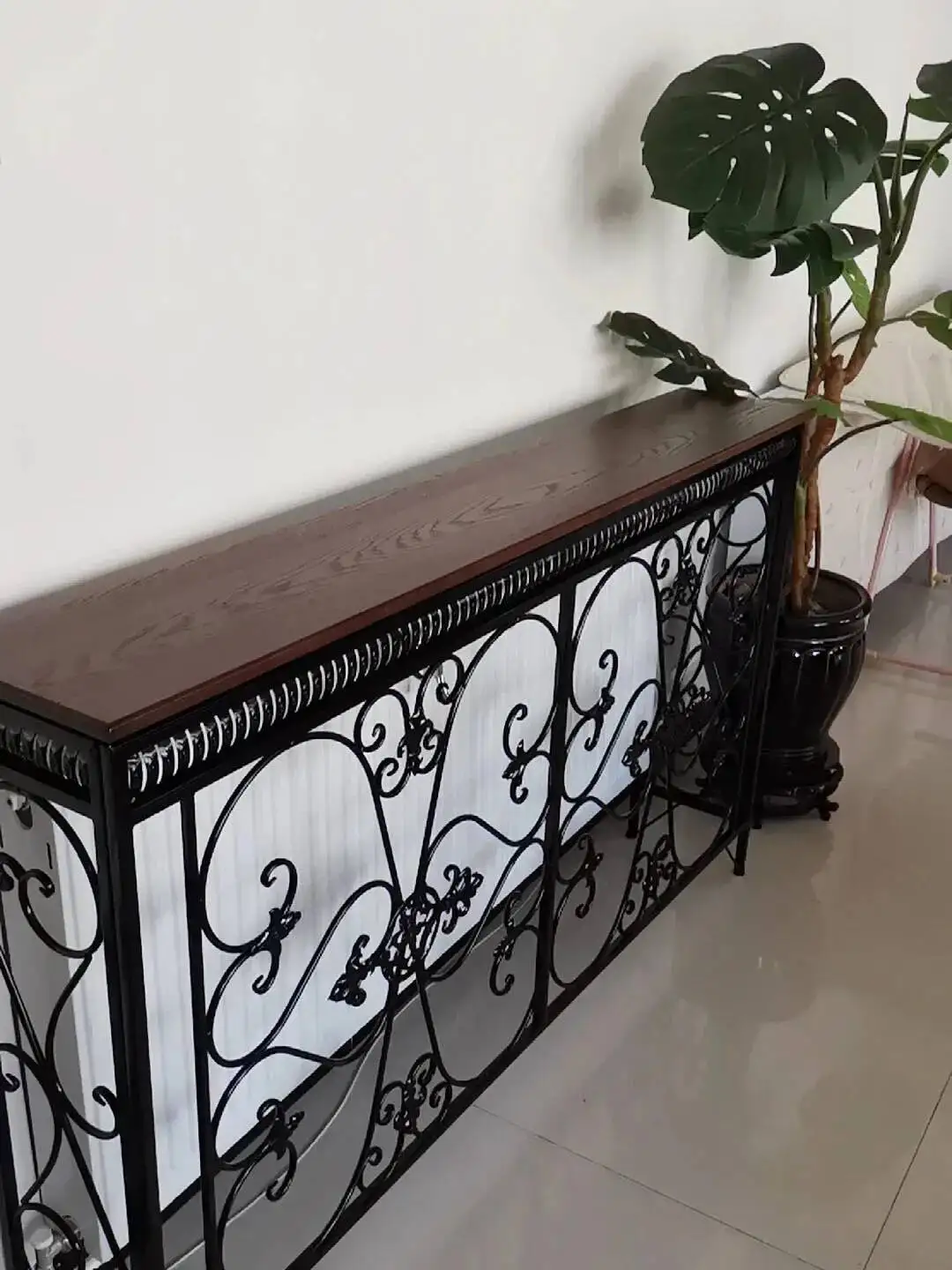 Console Decoration European Tables Wrought Desk Iron Modern Living Room Furniture Entrance Console Home Corridor Wall Shelf Z