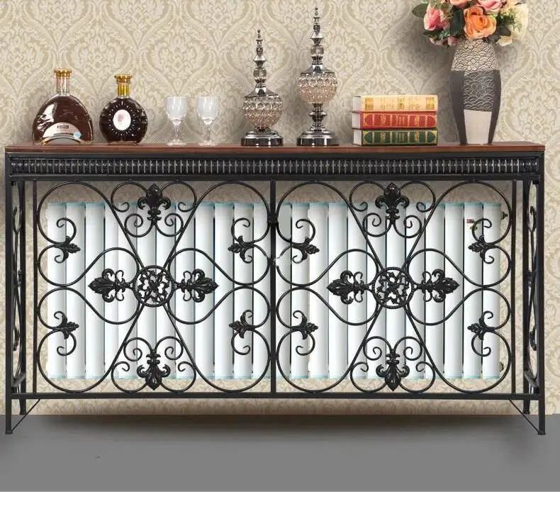 Console Decoration European Tables Wrought Desk Iron Modern Living Room Furniture Entrance Console Home Corridor Wall Shelf Z
