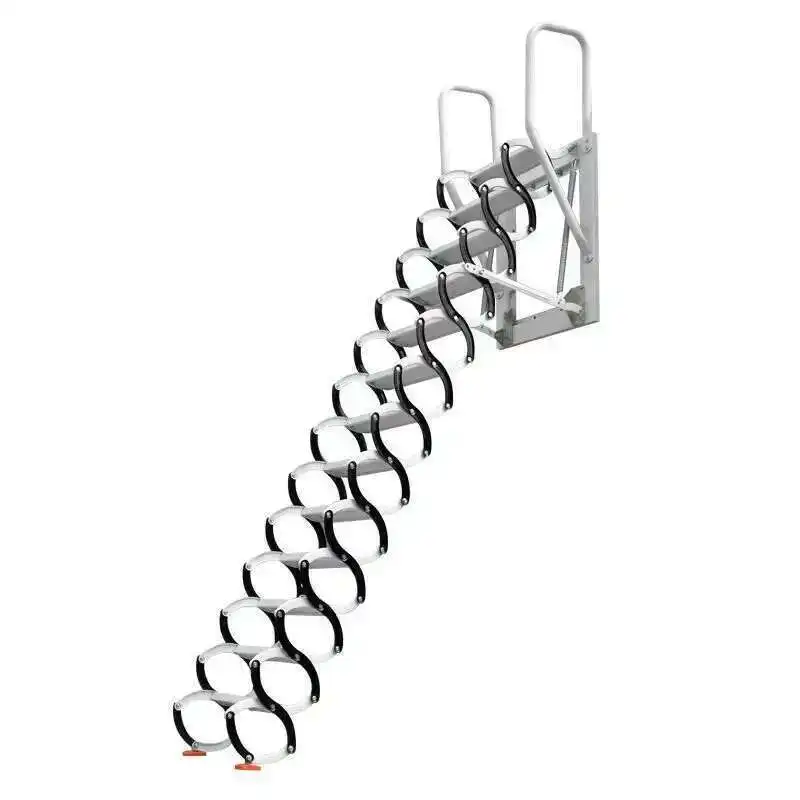 Multifunctional Home Furniture Invisible Folding Ladder Indoor Outdoor Telescopic Stairs Aluminum Alloy Thickened Ladders