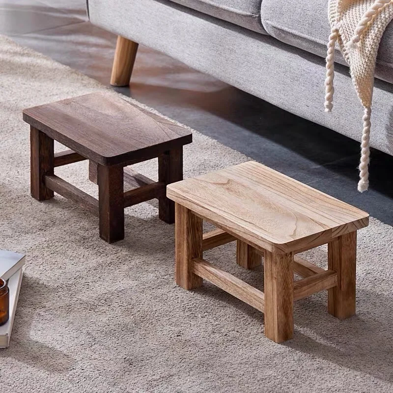Modern Minimalism Solid Wood Small Stool Household Adult Living Room Shoe Changing Stools Children's Small Bench Muebles