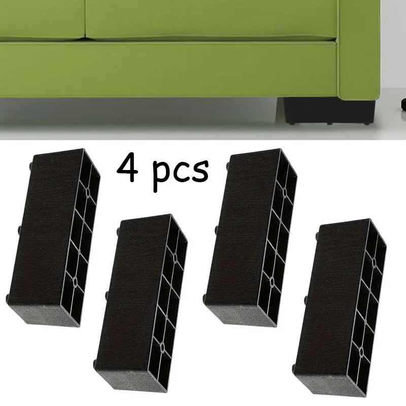 4pcs Plastic Furniture Legs L-shape And One Line Shape Sofa Legs Coffee Table and Bed Legs Rectangle Couch Leg Plinth
