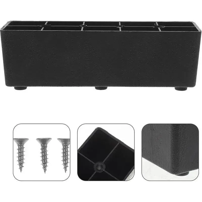 4pcs Plastic Furniture Legs L-shape And One Line Shape Sofa Legs Coffee Table and Bed Legs Rectangle Couch Leg Plinth