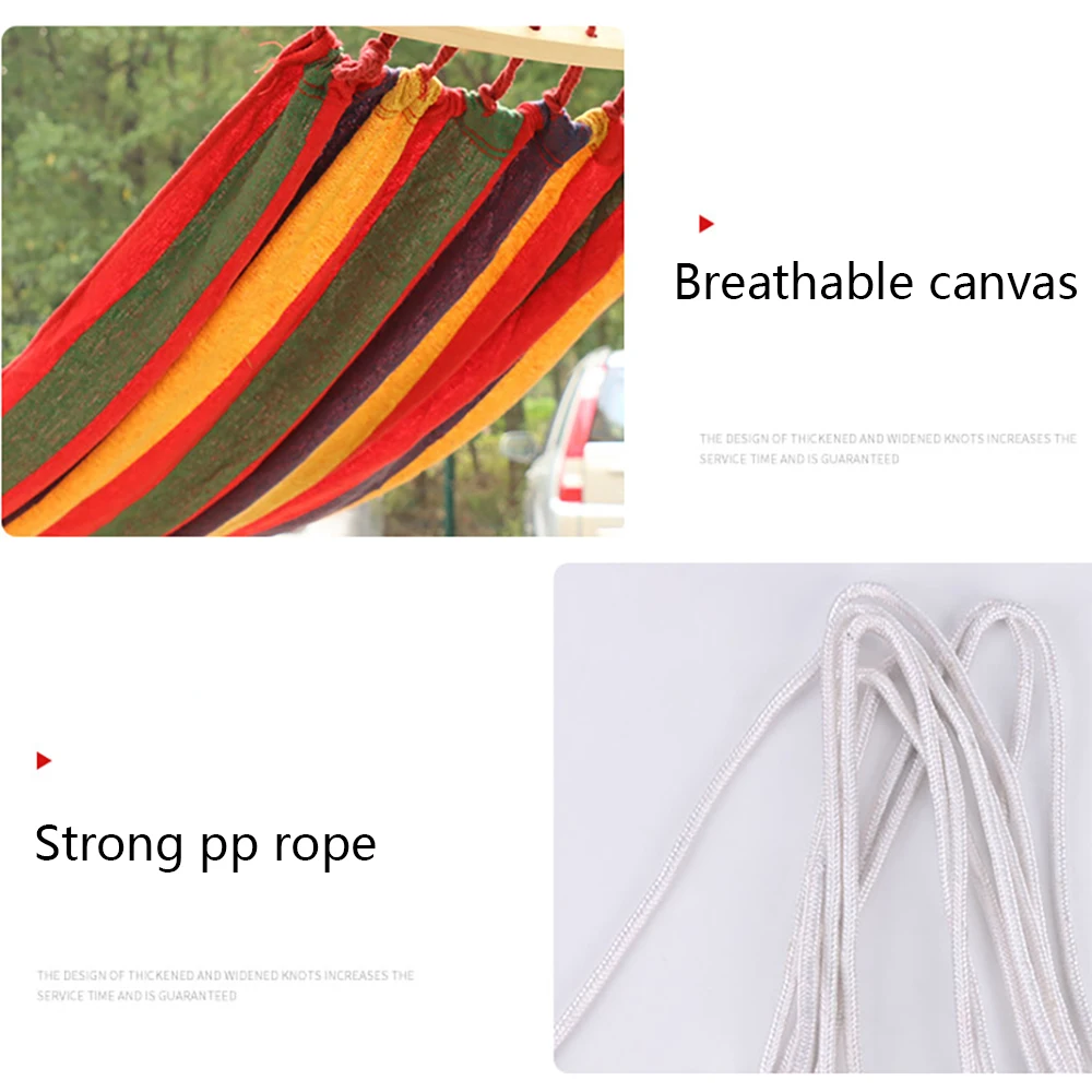 Portable Hanging Hammock Indoor Home Bedroom Hammock Lazy Chair Travel Outdoor Camping Swing Chair Thick Canvas Bed Hammocks