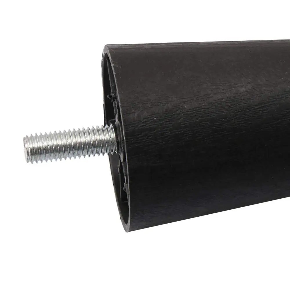4pcs Round Tapered Black Plastic Furniture Legs Feet High 40 65 90 100 120MM with M8*25 Thread Shank for Sofa Couch and Chair
