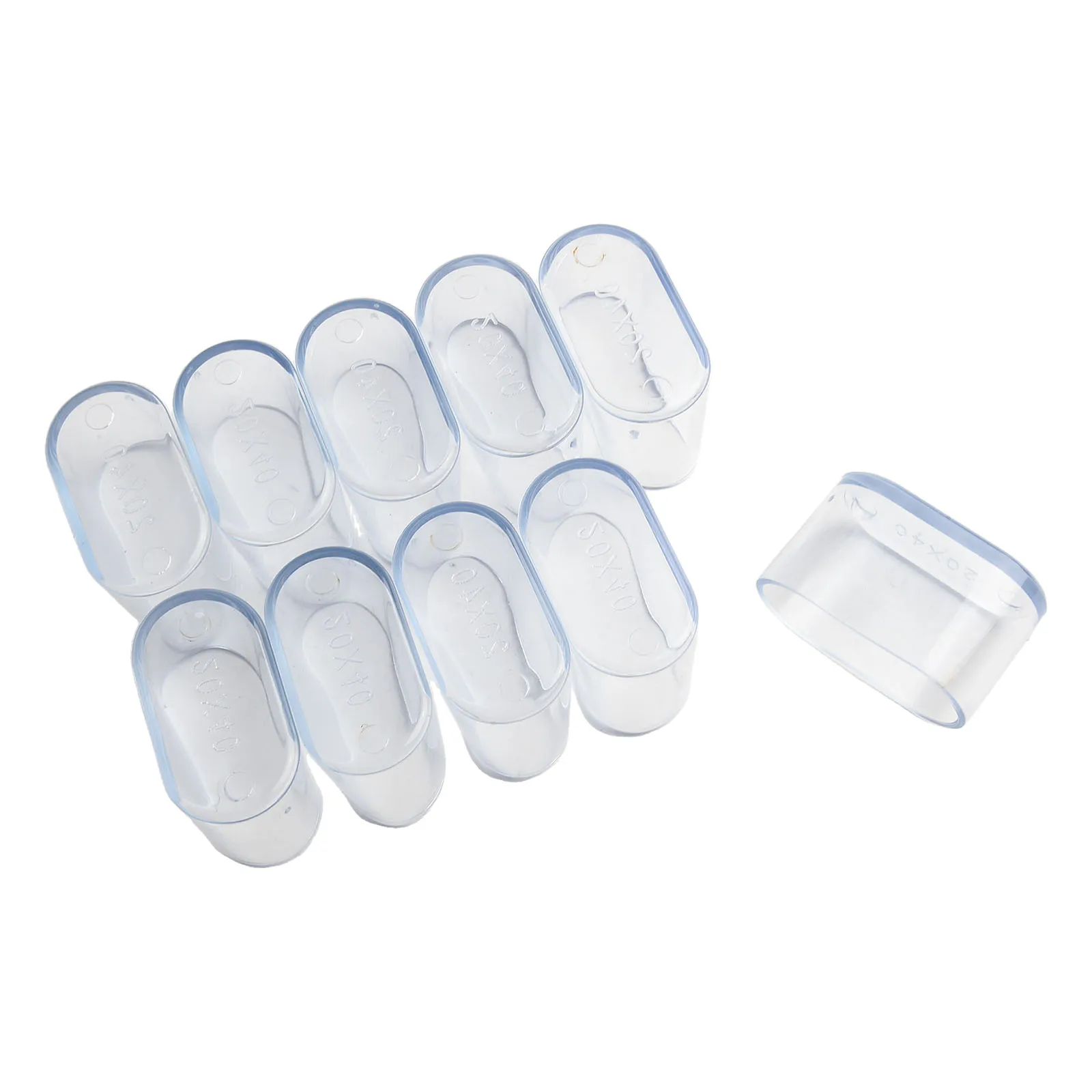 10Pcs Rubber Chair Leg Cap Oval Covers Furniture Table Feet Floor Protectors For Outdoor Patio Garden Office Home Furniture