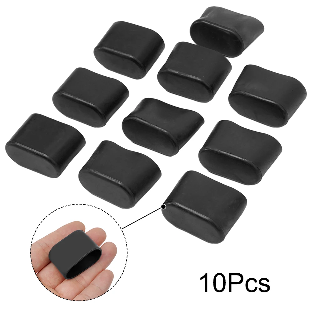 10Pcs Rubber Chair Leg Cap Oval Covers Furniture Table Feet Floor Protectors For Outdoor Patio Garden Office Home Furniture