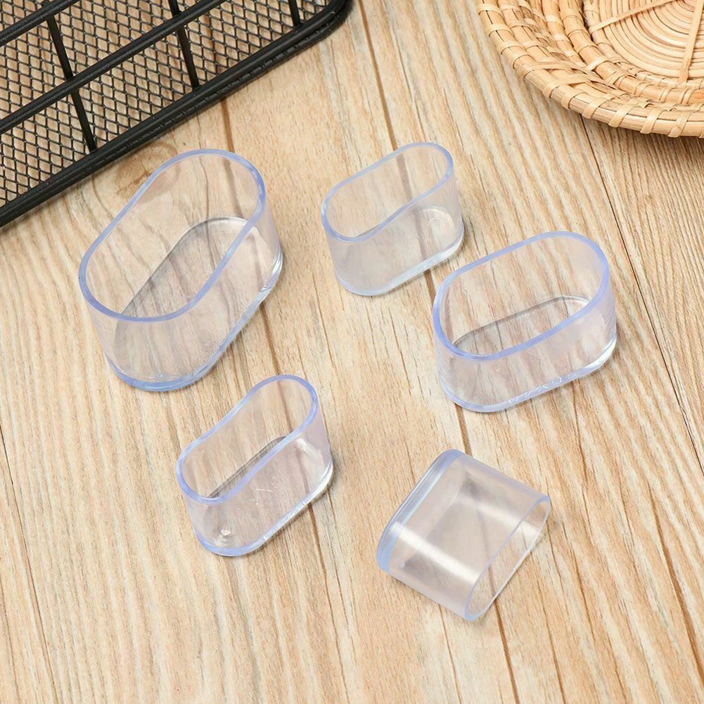 10Pcs Rubber Chair Leg Cap Oval Covers Furniture Table Feet Floor Protectors For Outdoor Patio Garden Office Home Furniture