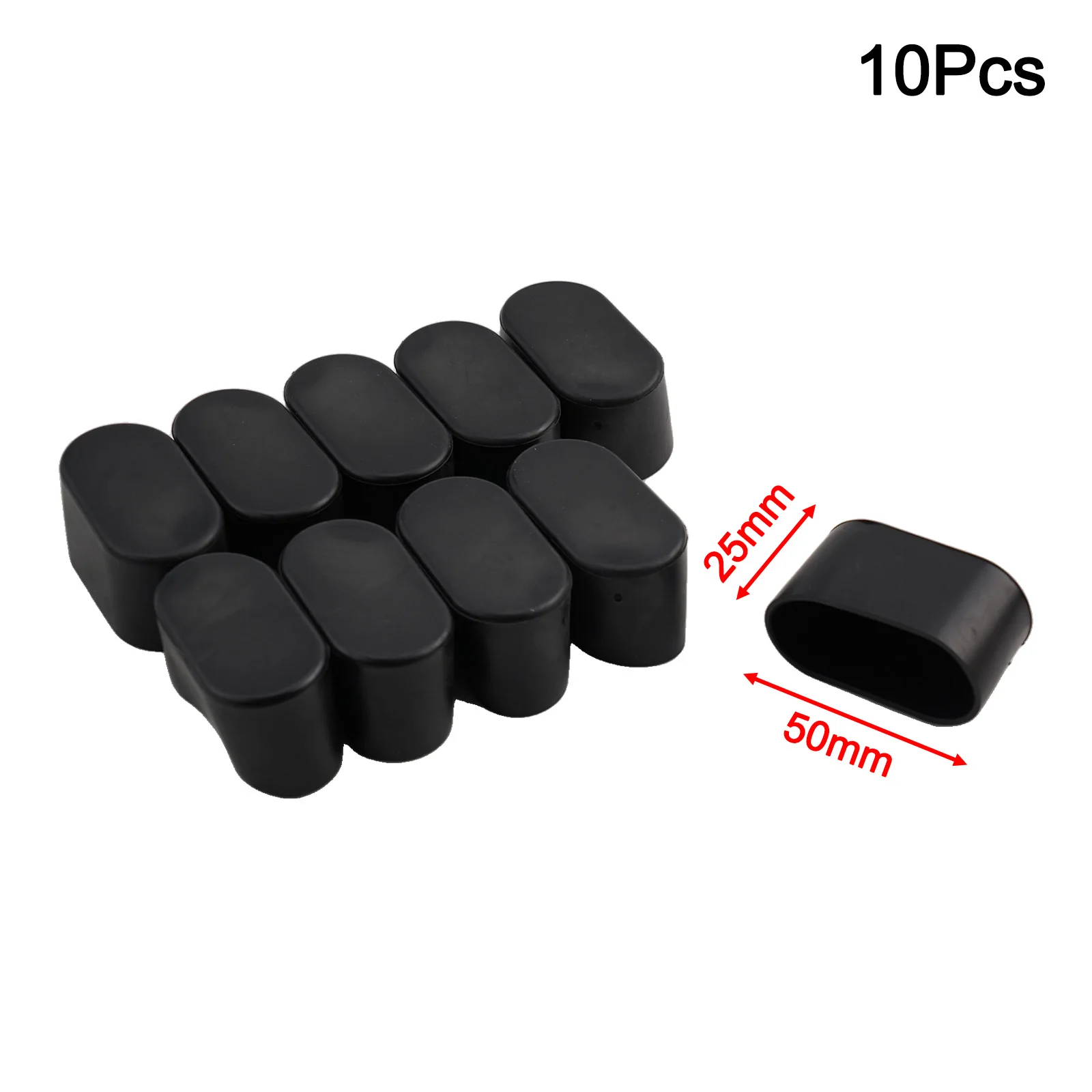 10Pcs Rubber Chair Leg Cap Oval Covers Furniture Table Feet Floor Protectors For Outdoor Patio Garden Office Home Furniture