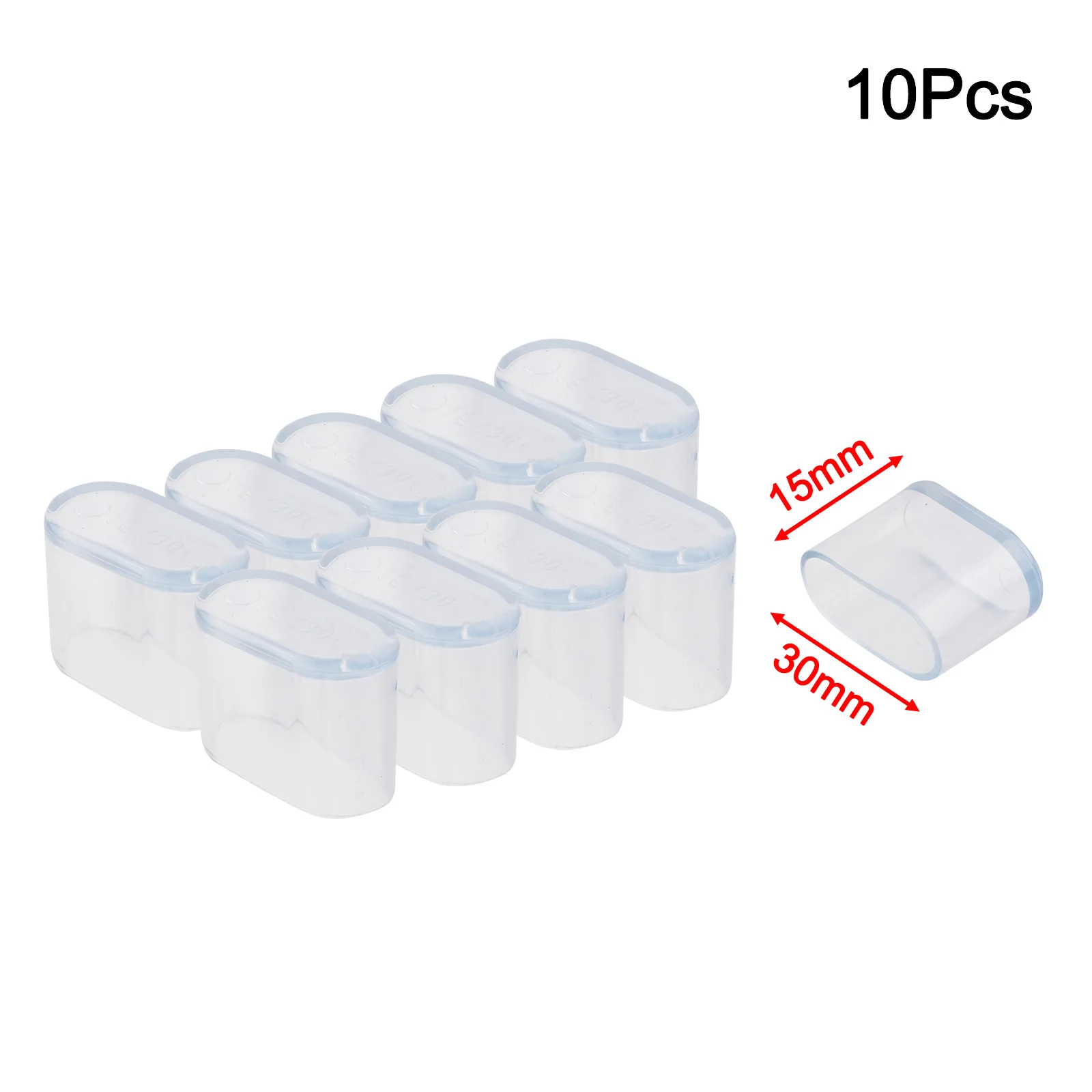 10Pcs Rubber Chair Leg Cap Oval Covers Furniture Table Feet Floor Protectors For Outdoor Patio Garden Office Home Furniture