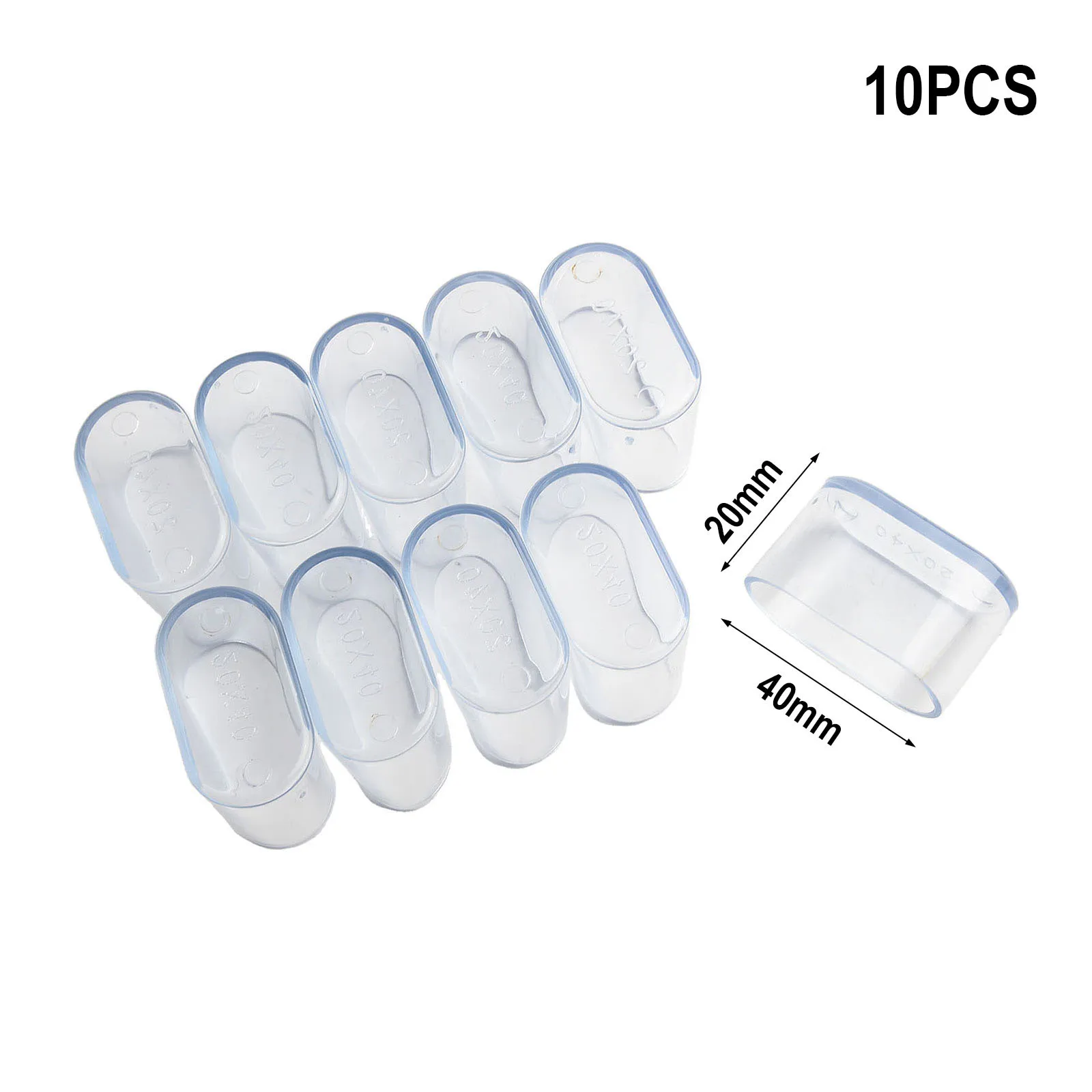10Pcs Rubber Chair Leg Cap Oval Covers Furniture Table Feet Floor Protectors For Outdoor Patio Garden Office Home Furniture