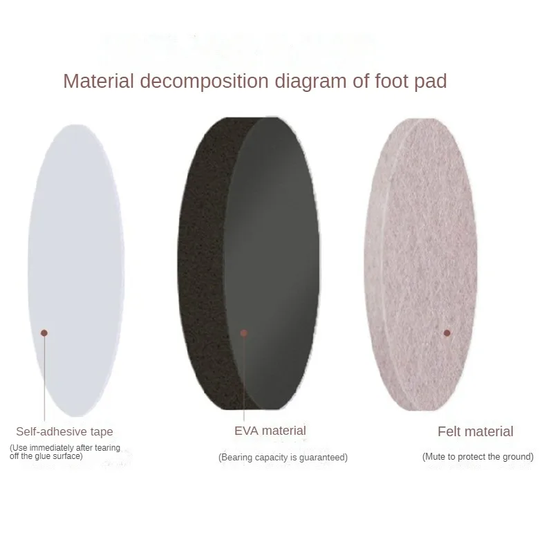 4Pcs Heavy Furniture Heightening Foot Pad Sofa Bed Table Chair Wear Resistant Anti Slip Carbon Steel Riser Floor Protector