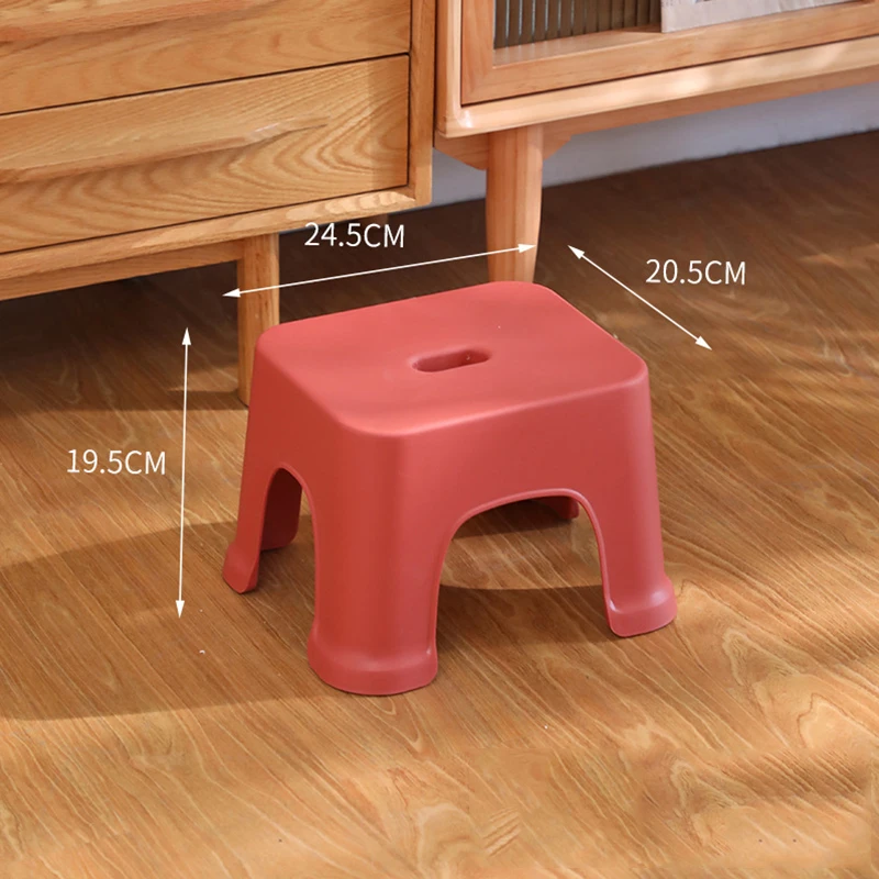 Household Children Plastic Stool Kindergarten Floor Bench Living Room Adult Chair Home Thickened Bathroom Footstool Furniture