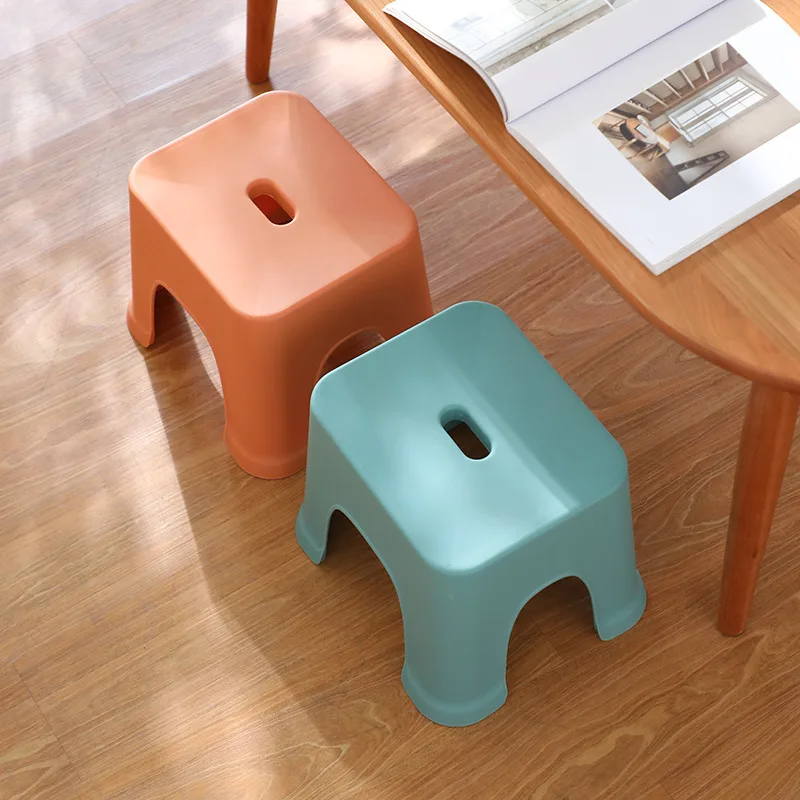 Household Children Plastic Stool Kindergarten Floor Bench Living Room Adult Chair Home Thickened Bathroom Footstool Furniture