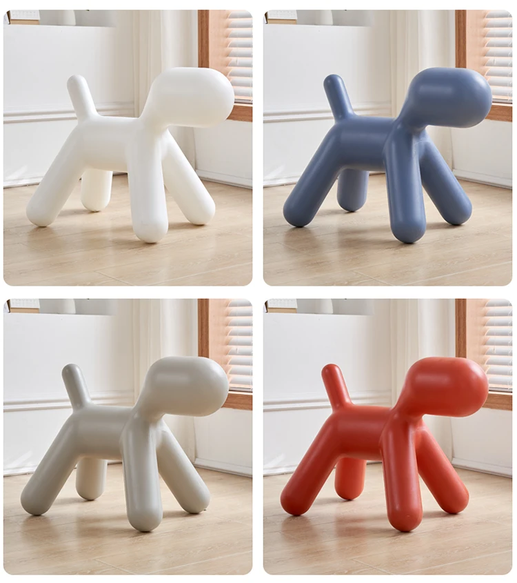 Nordic Balloon Dog Style Chair Simple Home Living Room Small Stool Animal Seat Cartoon Puppy