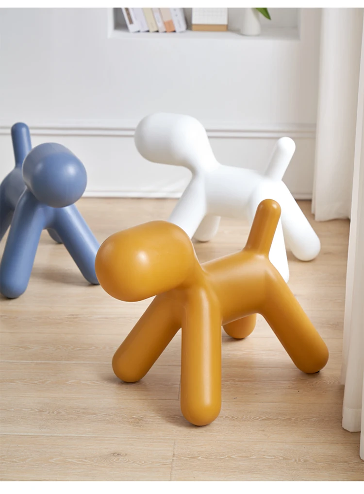 Nordic Balloon Dog Style Chair Simple Home Living Room Small Stool Animal Seat Cartoon Puppy