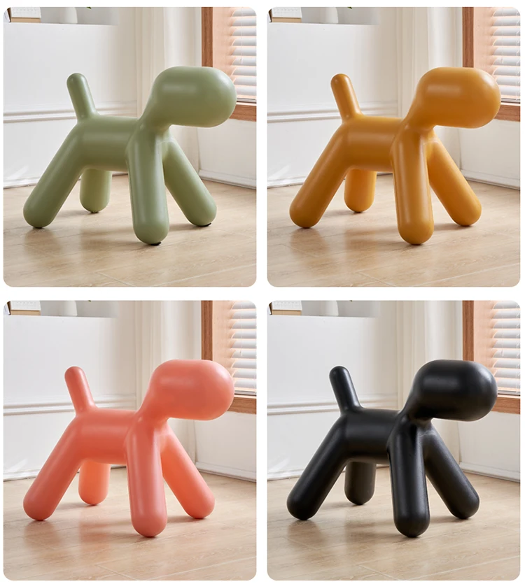 Nordic Balloon Dog Style Chair Simple Home Living Room Small Stool Animal Seat Cartoon Puppy