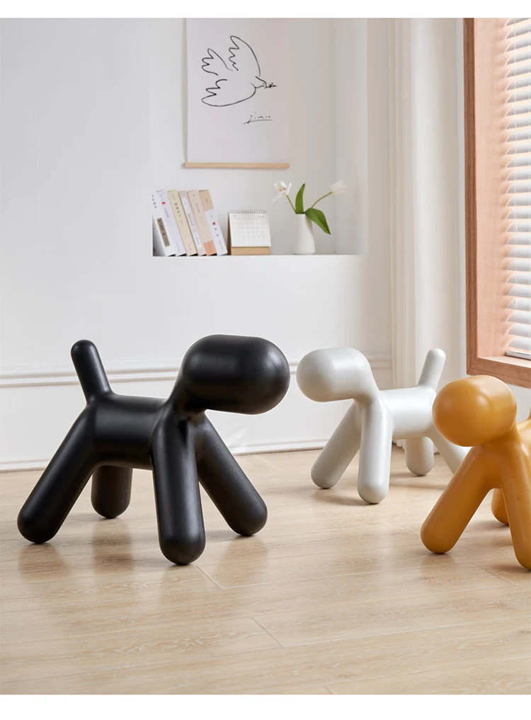 Nordic Balloon Dog Style Chair Simple Home Living Room Small Stool Animal Seat Cartoon Puppy